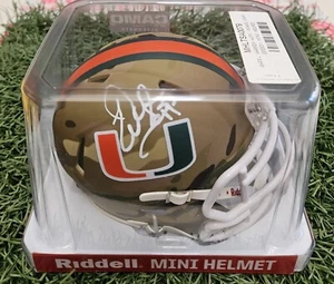 Minicasco Warren Sapp Camuflaje Auto Universidad de Miami Huracanes Fanáticos  - Imagen 1 de 5