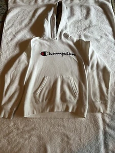 Champion Boys Large White Casual Pullover Hoodie Sweatshirt Kids/Youth * - Picture 1 of 5