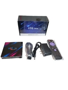 H96 Max Smart TV BOX Android 9.0 64 Bit Quad Core 4K Ultra HD WiFi Media Player - Picture 1 of 3