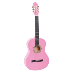 TOLEDO PRIMA STUDENT 44 PK CLASSICAL GUITAR 4/4 PINK IN GREAT OFFER - Picture 1 of 2