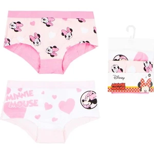 Hipster 2er Pack Mädchen Disney Minnie Mouse Baumwolle Unterwäsche OEKO-TEX - Bild 1 von 1
