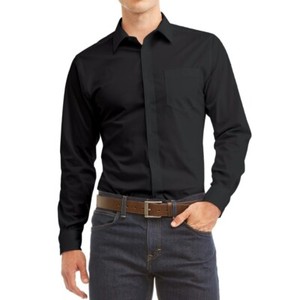 Las mejores ofertas en Camisas de Vestir Negro para Hombres | eBay