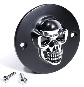 3D Totenkopf Zündungsdeckel Pointcover für Harley Davidson Evo Shovel Sportster - Picture 1 of 2