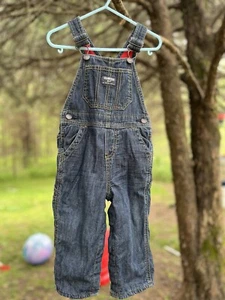 Tute OshKosh B'gosh foderate in pile rosso denim blu bambino 18M autunno inverno - Foto 1 di 6