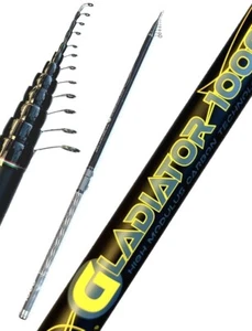 Canna Bolognese GLADIATOR 10 Metri Pesca Scogliera Mare 10Mt 10m Carbonio TP - Foto 1 di 6