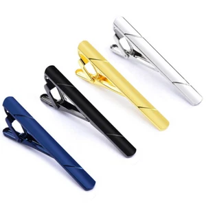 1pcs Mens Stainless Steel Tie Clip Necktie Bar Clasp Clamp Pin Gold Black Silver - Picture 1 of 14