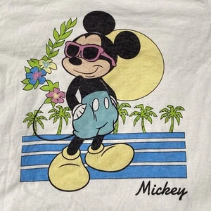 Disney Mickey Mouse Retro Playa Gafas de Sol Camiseta Mujer M Blanco Mangas Cortas - Imagen 1 de 5