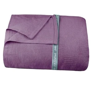 JMR 100% Cotton Blanket - Lightweight Summer Blanket King King (108X90) Plum - Picture 1 of 8