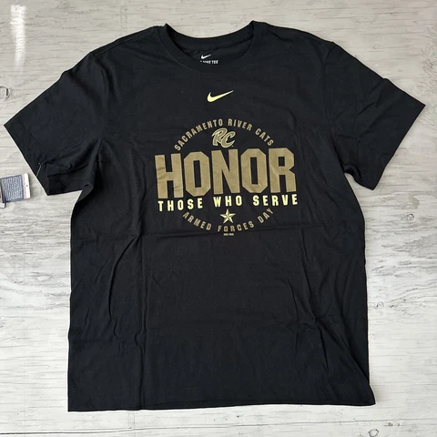 NEW Nike Sacramento River Cats Honor Those Who Serve Armed Forces Shirt Sz Large Cover