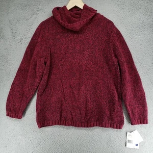 Liz Claiborne Langarm Pullover Trichterkragen Burgund Pulli Petite M - Bild 1 von 18
