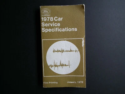 1978 Ford Car Service Specifications-OEM Ford Parts and Service - Image 1 of 4