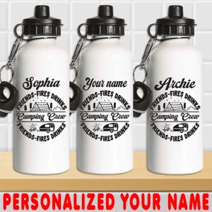Personalised Custom Your Name Water Bottle Camping Hiking Travel Journey Gifts - Picture 1 of 6