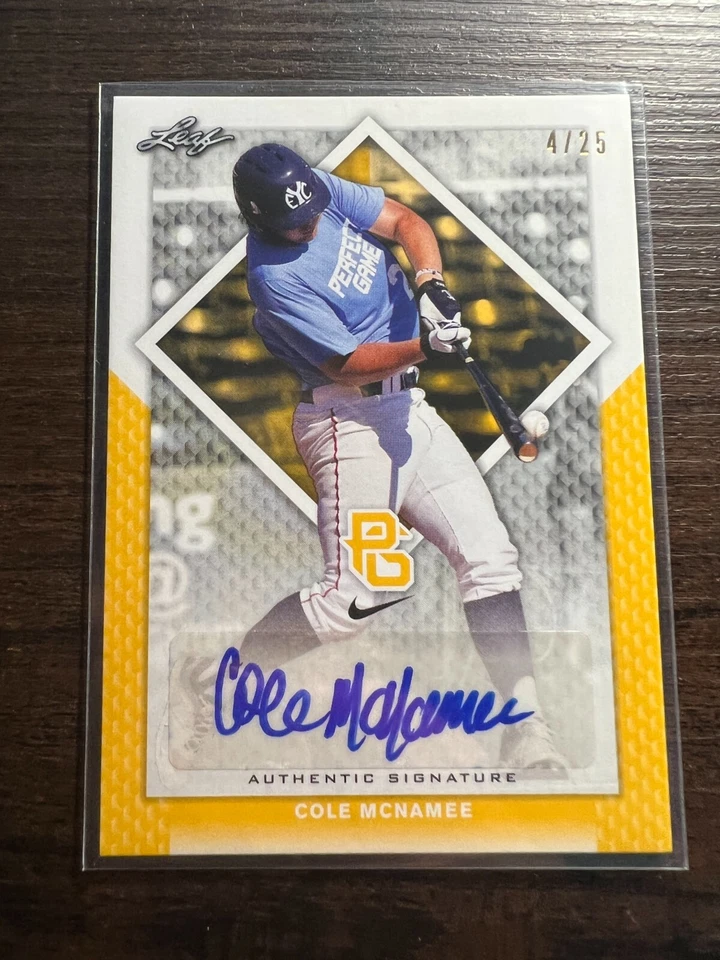 A83,431 - 2016 Leaf Perfect Game Showcase Auto Yellow #BA269 Cole McNamee/25 - Image 1 of 1