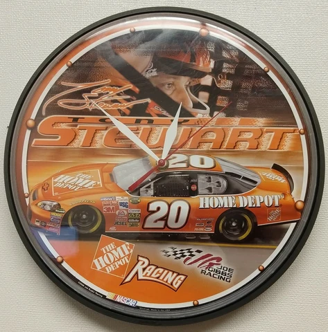 Vintage Tony Stewart Home Depot #20 Clock, 2006 Joe Gibbs Racing, Works! NASCAR Cover