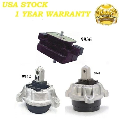 3PCS MOTOR & TRANS MOUNT FIT 2013-2015 BMW 740i, 740Li, 740Li xDrive 3.0L GAS - Image 1 of 4