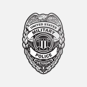 Calcomanía adhesiva de vinilo con insignia de veterano de policía de Estados Unidos - Imagen 1 de 1