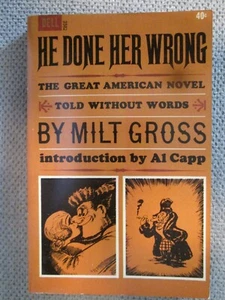 Vintage He Done Her Wrong Comic Novel Milt Gross RARE 1st Dell 1963 Paperback - Picture 1 of 2
