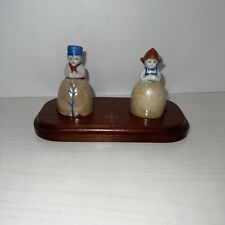 VTG lot of 2 Lustreware Dutch Boy and Girl Figural Bell Made in Japan With Stand