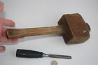 Vintage Wooden Woodworking Mallet & 12Mm Chisel By Stanley