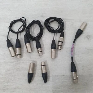 Neutrik NCMMX Male XLR to NCFFX Female XLR Mixed Cables and Connectors LOT - D6 - Picture 1 of 15