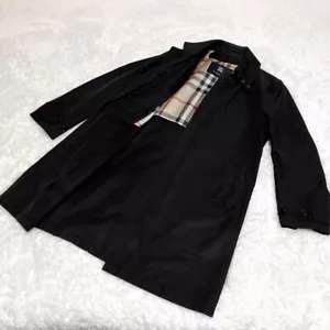 BURBERRY LONDON BBB45-326-09 Soutien collar Coat M Black entic Men - Picture 1 of 9