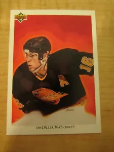 1991-92 Upper Deck Hockey Trevor Linden #97 Vancouver Canucks Team Checklist - Picture 1 of 2