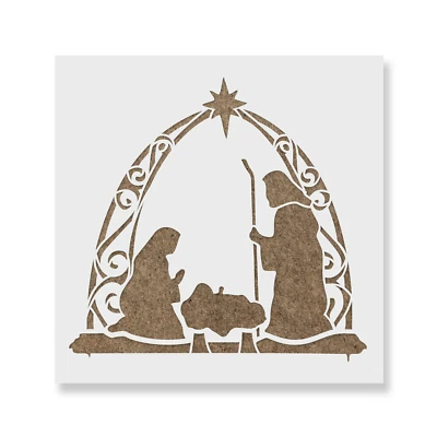 Arch Nativity Stencil - Durable & Reusable Mylar Stencils - Image 1 of 4