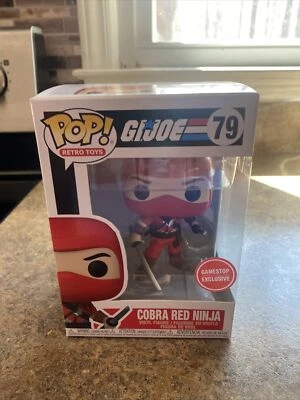 FUNKO POP COBRA RED NINJA G.I. JOE #79 GAMESTOP EXCLUSIVE W/PROTECTOR! - Image 1 of 4