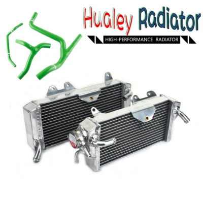 Radiador de aluminio + manguera verde para Kawasaki KX450F 2009-2015 2010 2011 2012 2013 Foto 1 de 4