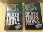 Nero Wolf Death Times Three - kolekcja opowiadań Rex Stout PB (1985)