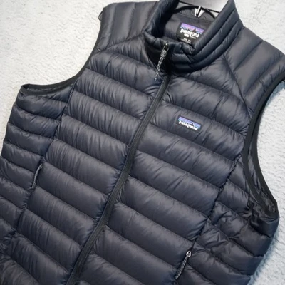 Patagonia Womens Goose Down Sweater Vest XXL 2XL Black Puffer Packable 84629 - Image 1 of 4