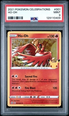 2021 POKEMON CELEBRATIONS #001 HO-OH PSA 9 - Image 1 of 2