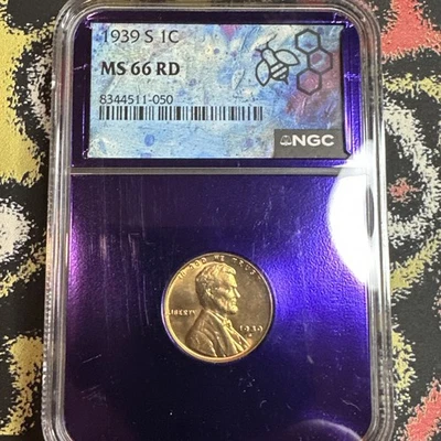 1939-S  1C LINCOLN WHEAT CENT "SAN FRANCISCO MINT" NGC MS66 RD (RED) - Image 1 of 4