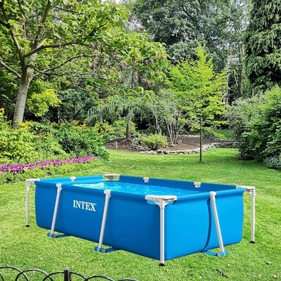 Intex Metallrahmen-Pool 260x160x65 cm – Rechteckiger Familienpool ohne Pumpe - Bild 1 von 4
