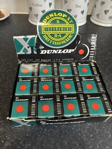 Squash Balls Dunlop XT Tournament Non Marking S.R.A. Approved x12 BRAND NEW! - Picture 1 of 7