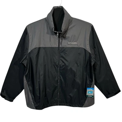 Columbia Mens Glennaker Lake Rain Jacket Sz 2X Black Gray Waterproof Windbreaker - Image 1 of 4
