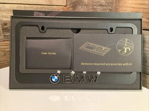 Metal License Plate Frame Tag Cover for BMW Cars Universal Model Gift Box - Picture 1 of 4