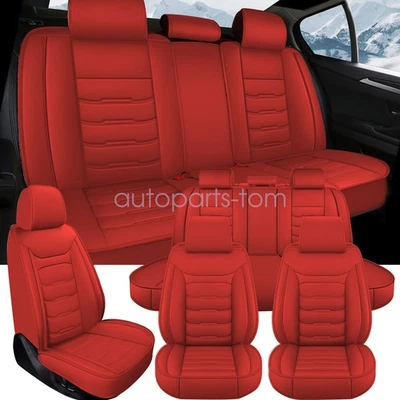 For Mercedes Benz C300 Front+Rear Seat Cover Protector Cushion Accessories Red - Image 1 of 4