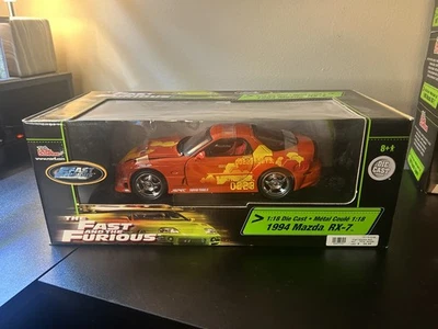 ERTL RACING CHAMPIONS 1994 Mazda RX-7 The Fast And The Furious 1:18 Die-Cast Car - Image 1 of 4