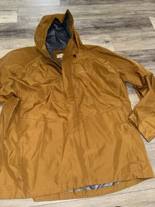 Lands End Orange Brown Rain jacket Men’s XXL New - Picture 1 of 3