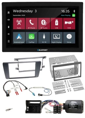 Blaupunkt 2DIN Lenkrad USB Bluetooth DAB Autoradio für Skoda Octavia 04-13 Scout - Bild 1 von 4