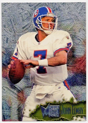 1996 Fleer Metal John Elway #35 Denver Broncos Silver Foil NFL Football Card - Image 1 of 2