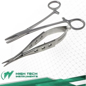 CASTROVIEJO MICRO SURGERY SCISSORS + MAYO HEGAR NEEDLE HOLDER SURGICAL TOOLS - Picture 1 of 3