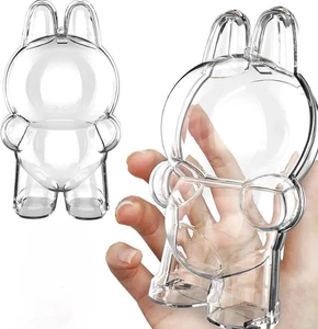 LABUBU Protective Case Clear Display Pop Mart The Monsters Cover Standing NEW - Picture 1 of 4