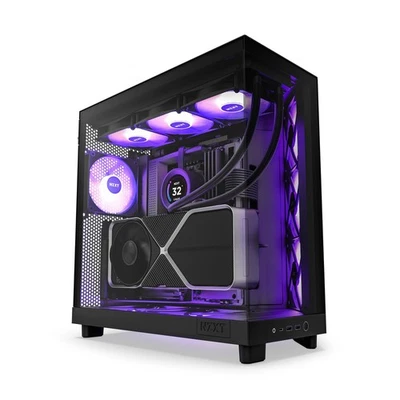 NZXT H6 Air Flow Midi Tower Mini-ITX | Micro-ATX | ATX RGB Black PC Case - Image 1 of 4