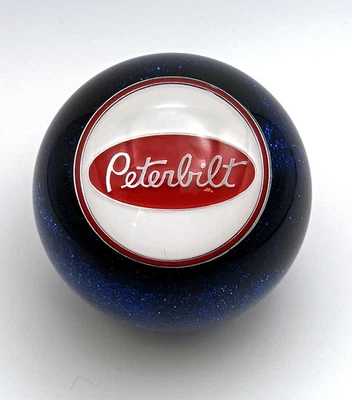 Peterbilt Semi Camión Hanco Estilo Carretera Azul Perilla de Cambio Escama Foto 1 de 2