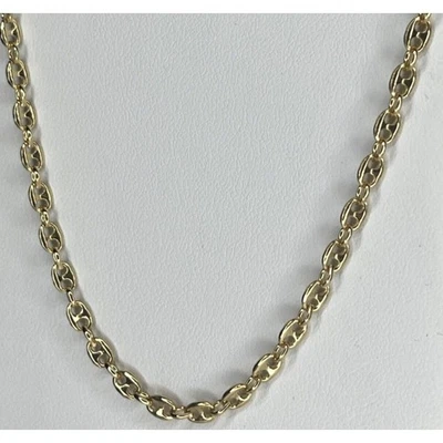 "Collar Cadena Tranciato Vermeil Oro 14K 18"" (3mm) ELEGANTE Estilo Moda NUEVO Foto 1 de 4