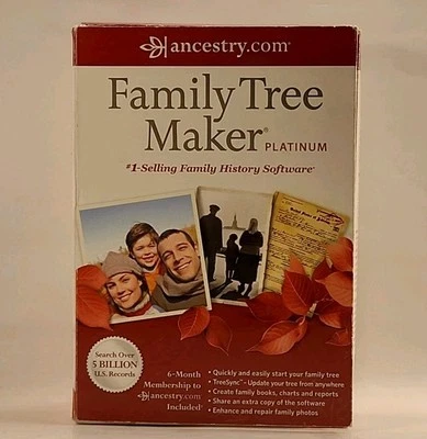 Family Tree Maker Platinum Software Ancestry.com 2012 Windows 7 w1s2 2092 - Image 1 of 4