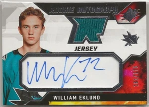 Camiseta deportiva de novato 2021-22 Upper Deck SPx autógrafos #WE William Eklund 161/175 - Imagen 1 de 2