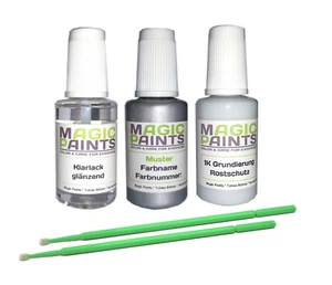 Touch-Up Set Suitable for Kia, A3D/3D Bright Silver+Clear Varnish+Primer - Picture 1 of 2